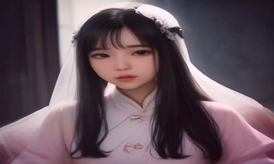 屁屁影院热播电视剧剧照，古装美女在花园中对视，画面唯美色调温暖